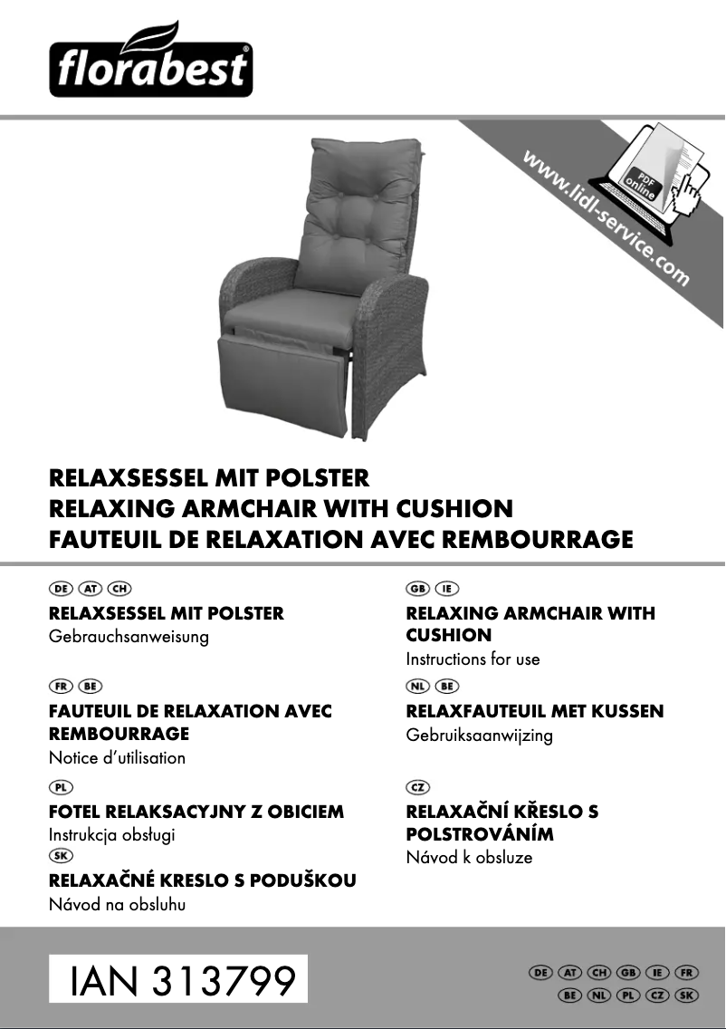 Page 1 de la notice Manuel utilisateur Florabest IAN 313799