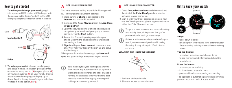 Image de la première page du manuel de l'appareil Ignite 2
