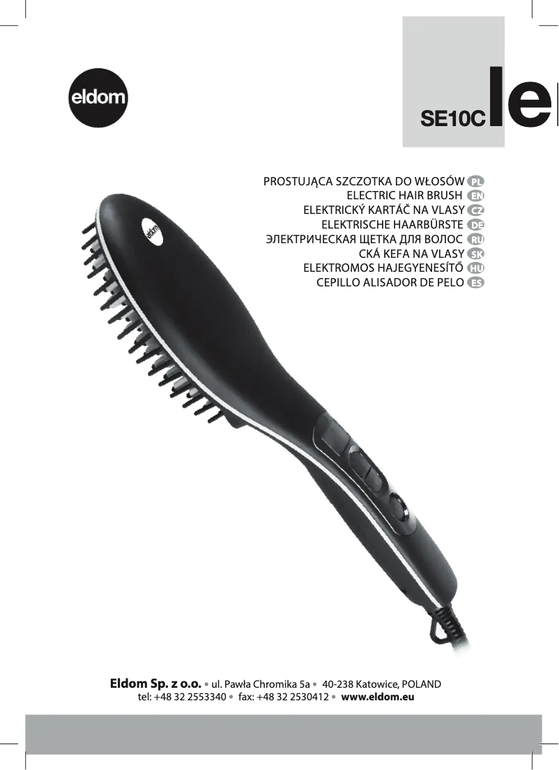 Page n°1 - Manuel utilisateur Eldom LENA SE10C