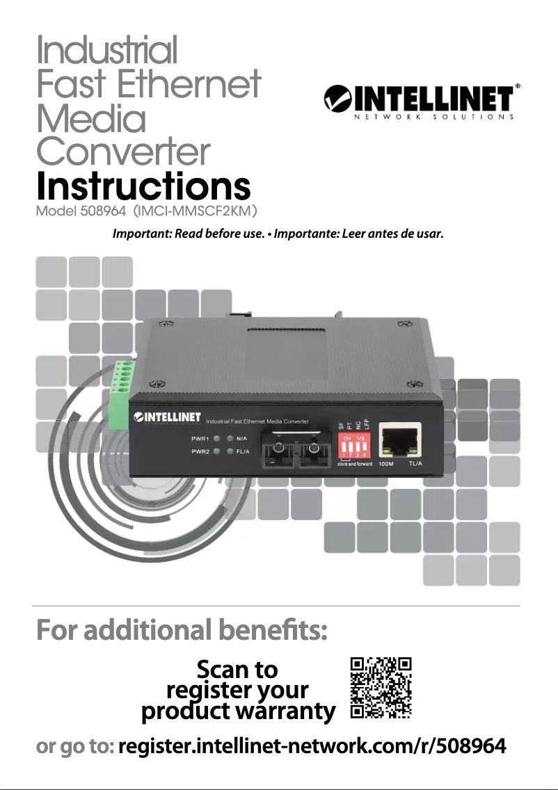 Page 1 de la notice Manuel utilisateur Intellinet 508964