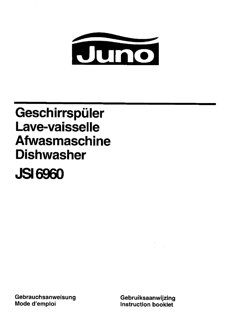 Page n°1 - Manuel utilisateur Juno JSI6960