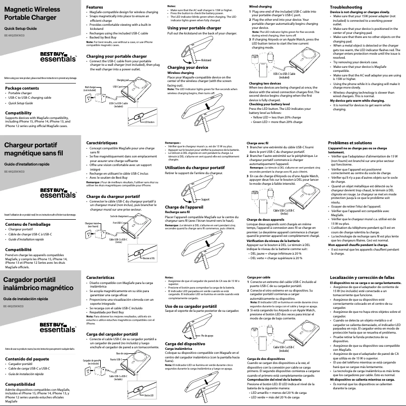 Page n°1 - Manuel utilisateur Best Buy BE-MQ25KW23