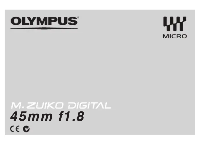 Page 1 de la notice Manuel utilisateur Olympus ED 45mm F1.8