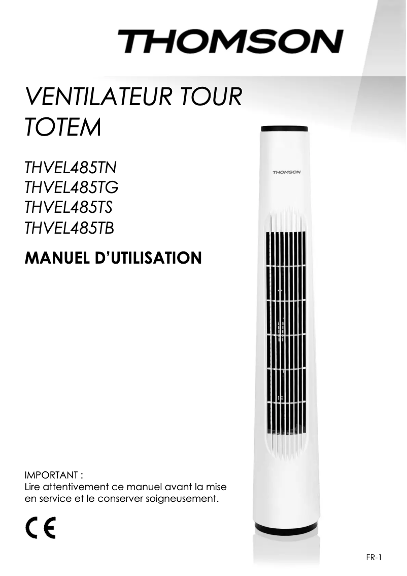Image de la première page du manuel de l'appareil THVEL485TS