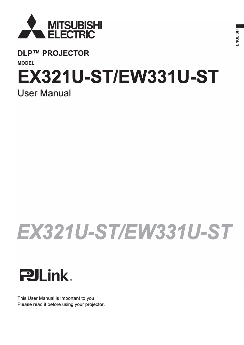 Page 1 de la notice Manuel utilisateur Mitsubishi EX321U