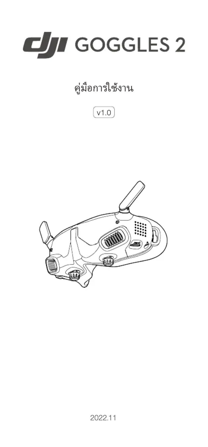 Page n°1 - Manuel utilisateur DJI Goggles 2