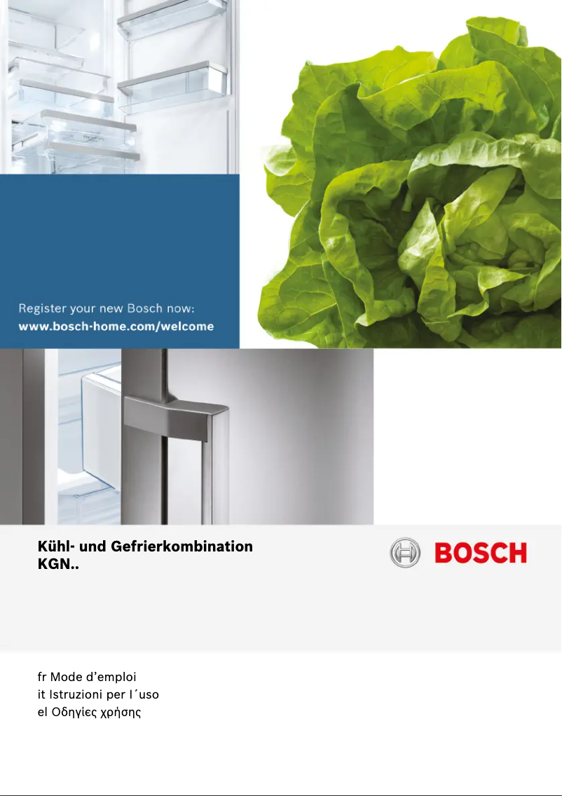 Page n°1 - Manuel utilisateur Bosch KGN57AI22
