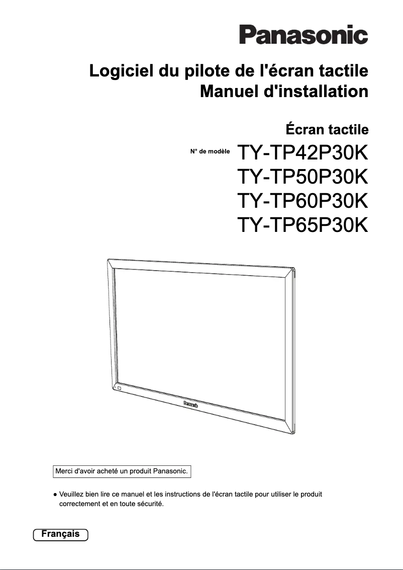 Page 1 of the manual User Manual Panasonic TY-TP60P30K