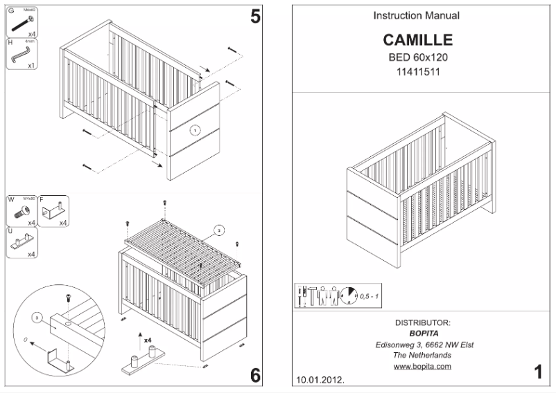 Page 1 de la notice Manuel utilisateur Bopita Camille