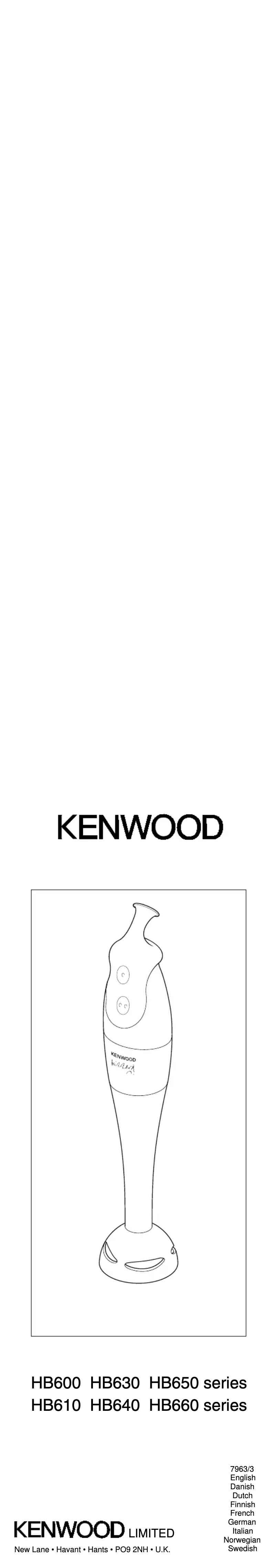 Page 1 de la notice Manuel utilisateur Kenwood HB655