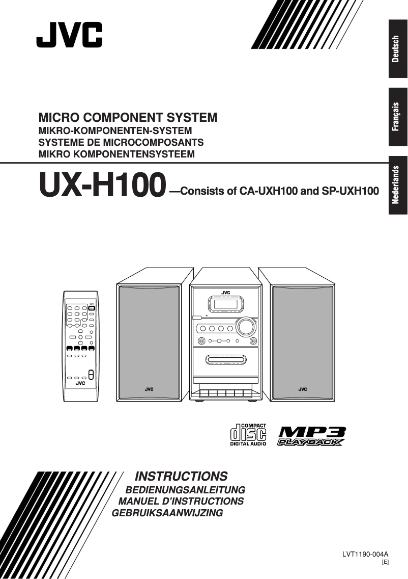 Image de la première page du manuel de l'appareil UX-H100