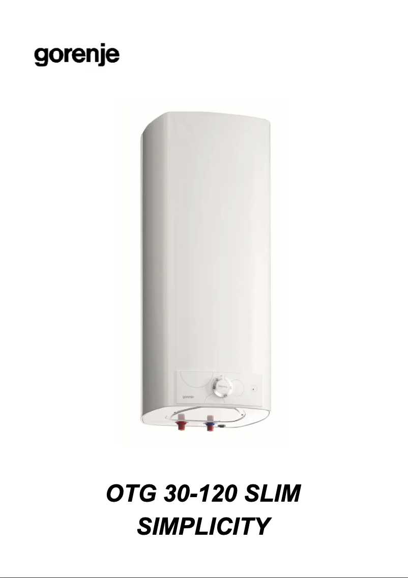 Page n°1 - Manuel utilisateur Gorenje OTG120SLSIMC6