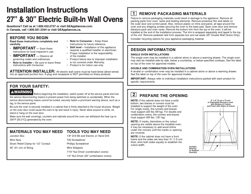 Page 1 de la notice Guide d'installation Café CTS70DP2NS1