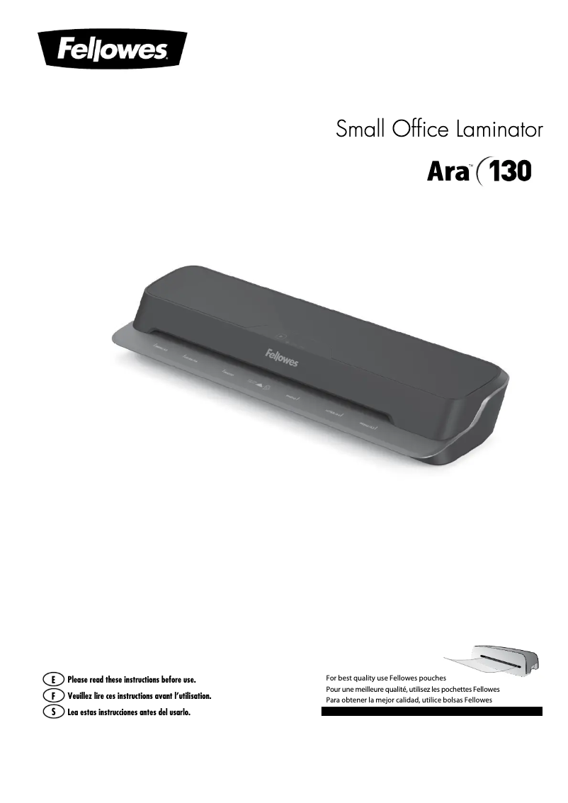 Page n°1 - Manuel utilisateur Fellowes Ara 130