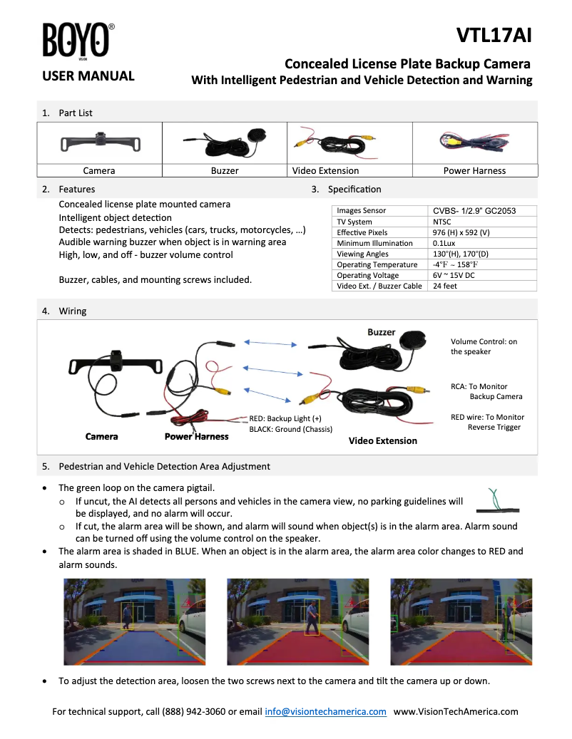 Page 1 de la notice Manuel utilisateur Boyo VTL17AI