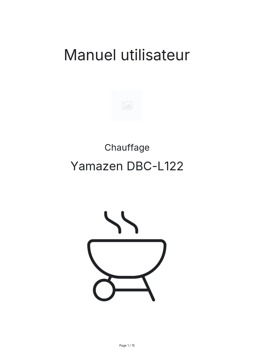 Page n°1 - Manuel utilisateur Yamazen DBC-L122