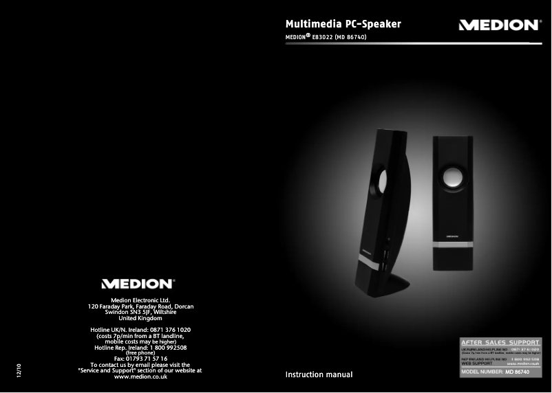 Page 1 de la notice Manuel utilisateur Medion E83022 (MD 86740)