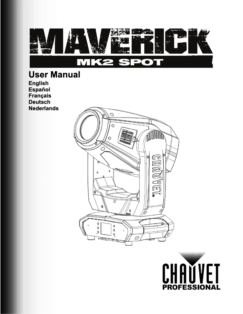Page 1 de la notice Manuel utilisateur Chauvet Maverick MK2 Spot