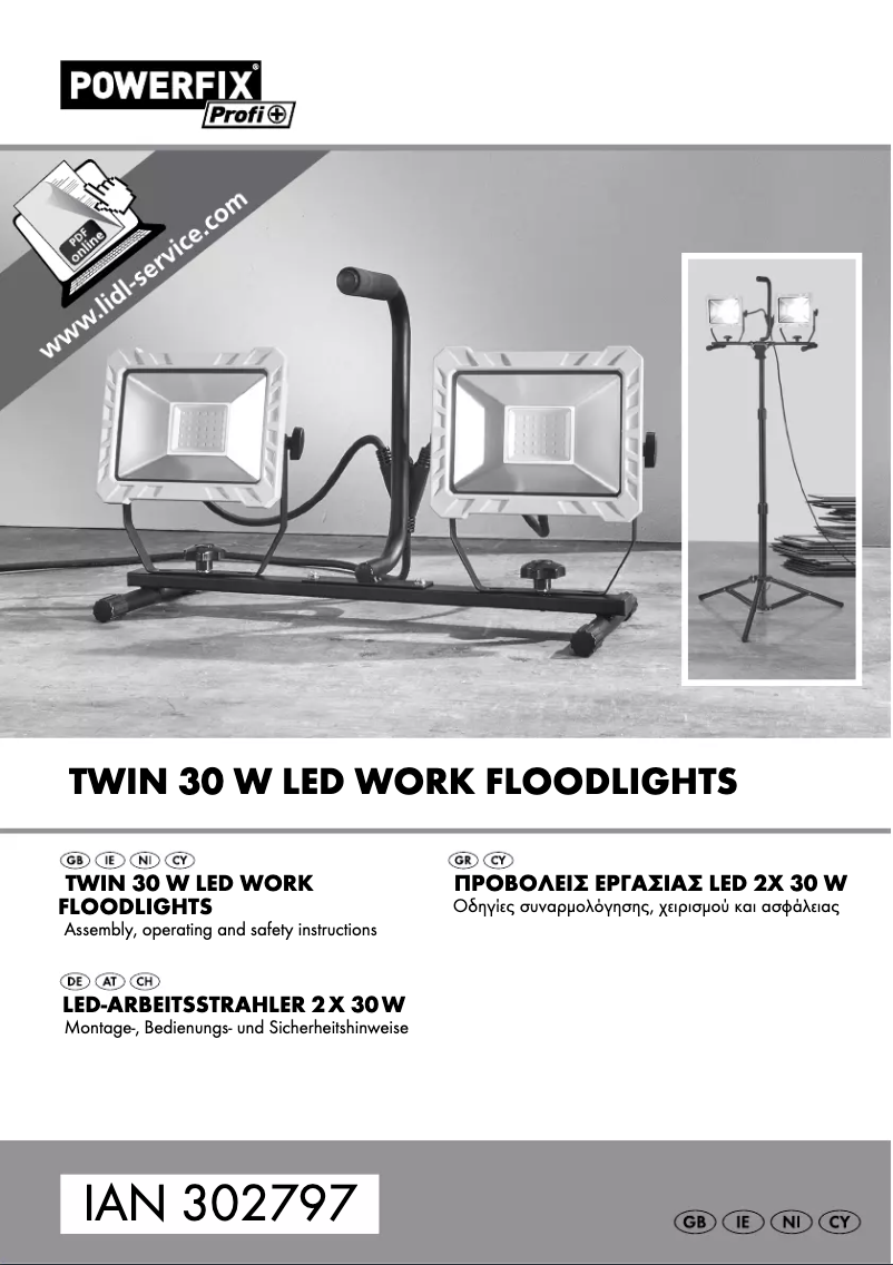 Page 1 de la notice Manuel utilisateur Powerfix FCL-80115