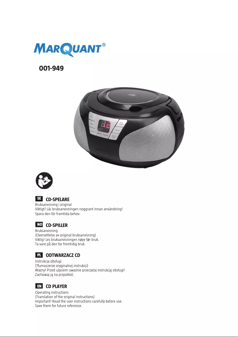 Página 1 del manual Manual de usuario Marquant 001-949
