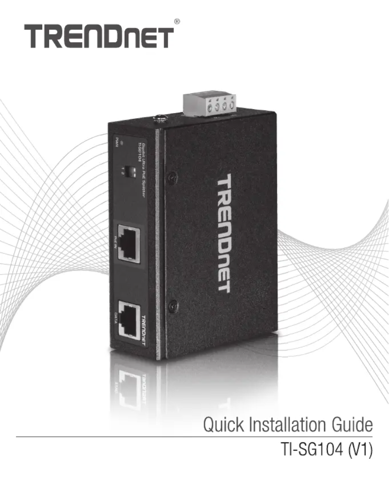 Page 1 de la notice Manuel utilisateur TRENDnet TI-SG104