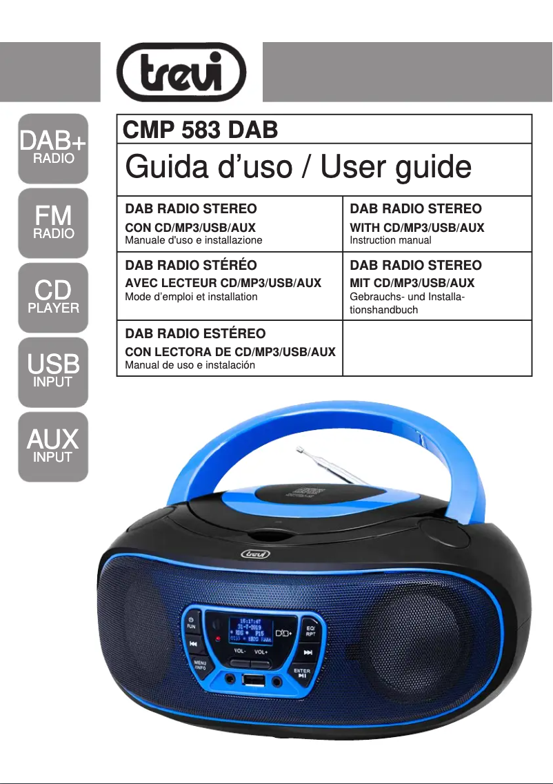 Page n°1 - Manuel utilisateur Trevi CMP 583 DAB