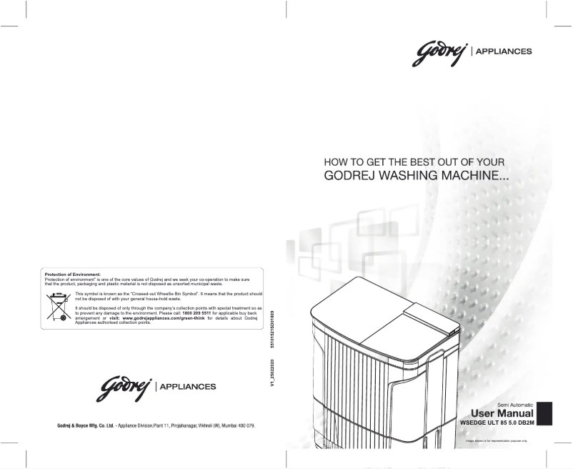 Page n°1 - Manuel utilisateur Godrej WSEDGE ULT 85 5.0 DB2M