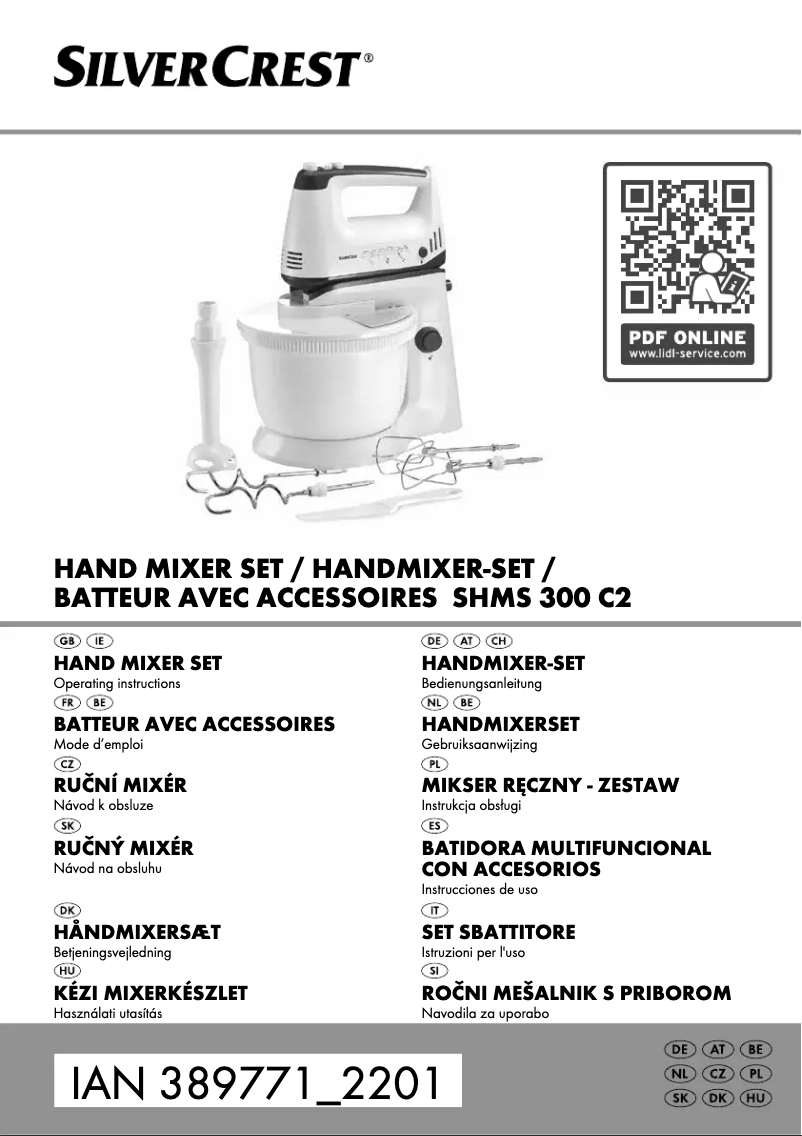 Page n°1 - Manuel utilisateur SilverCrest SHMS 300 C2
