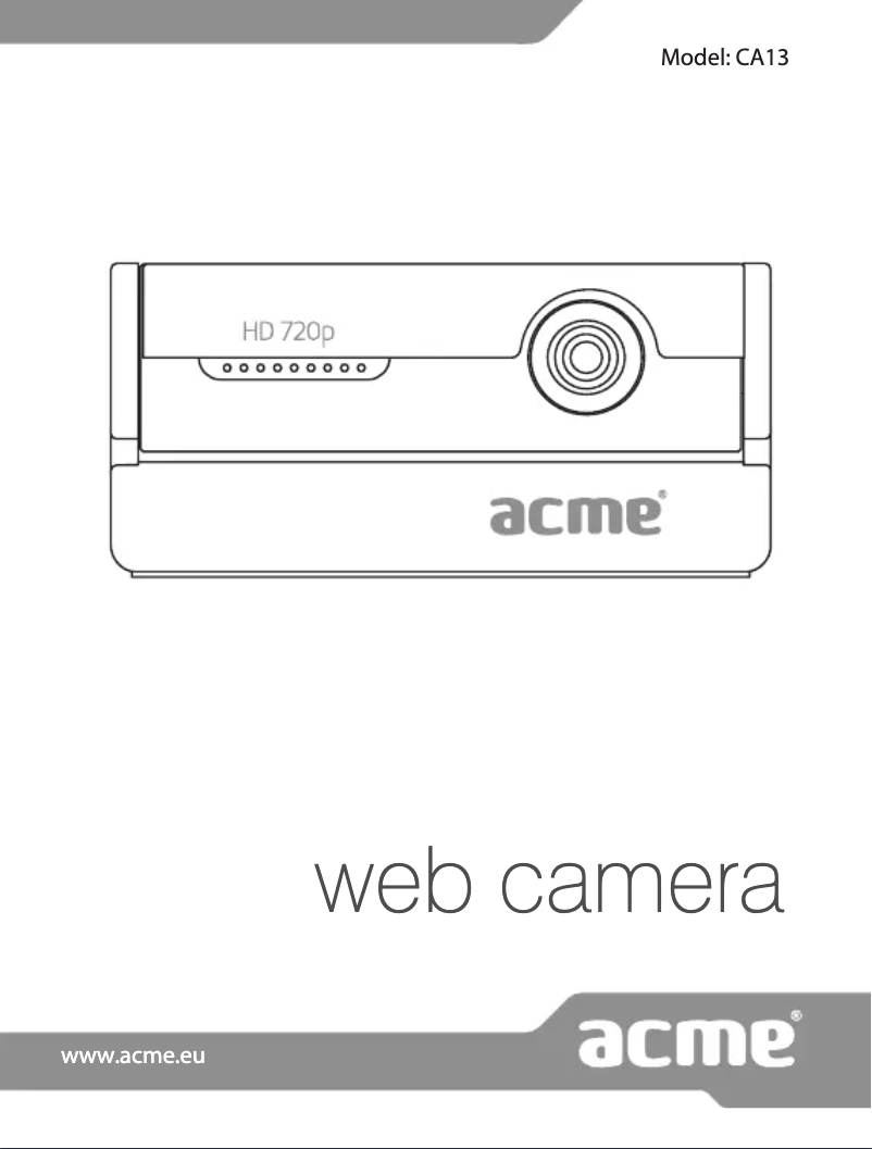 Page 1 de la notice Manuel utilisateur Acme Made CA13