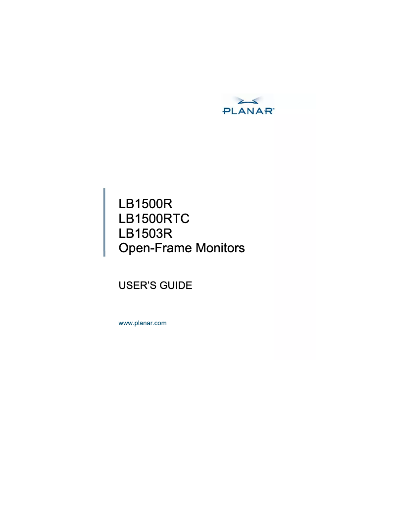 Image de la première page du manuel de l'appareil LB1503R