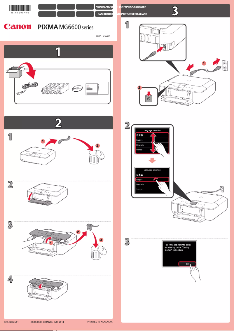 Image de la première page du manuel de l'appareil Pixma MG6650