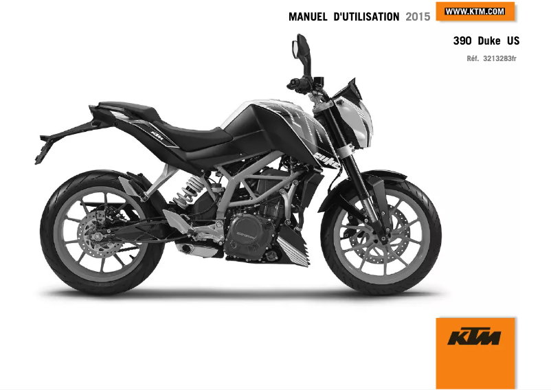 Image de la première page du manuel de l'appareil 390 Duke (2015)