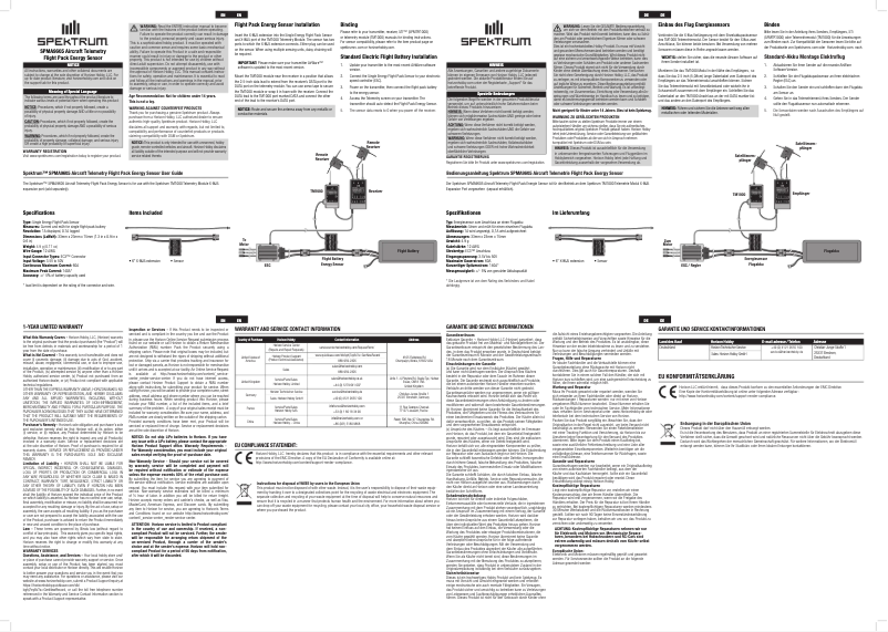 Page 1 de la notice Manuel utilisateur Spektrum SPMA9605