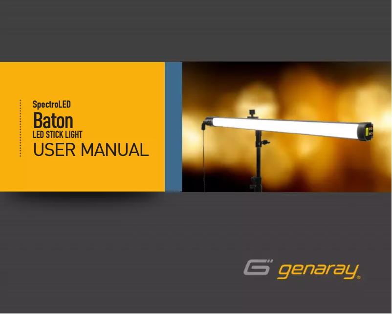 Image de la première page du manuel de l'appareil Spectro LED Baton 20