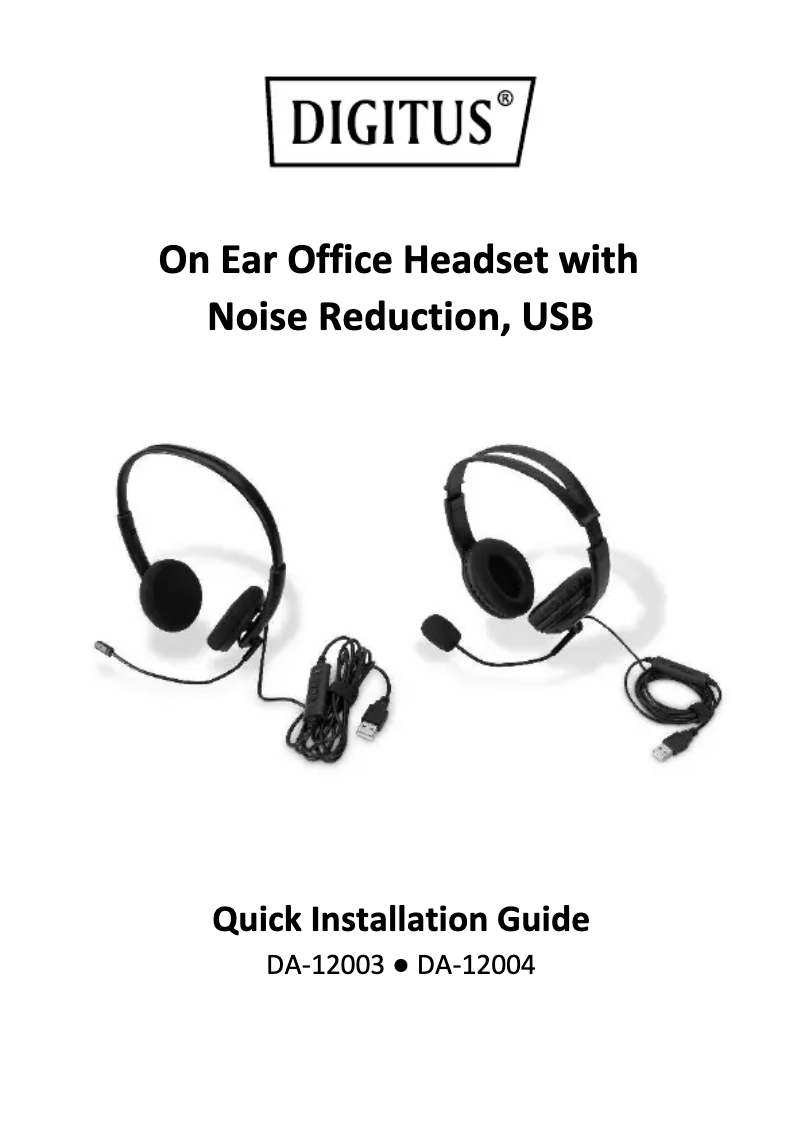 Page 1 de la notice Manuel utilisateur Digitus DA-12204