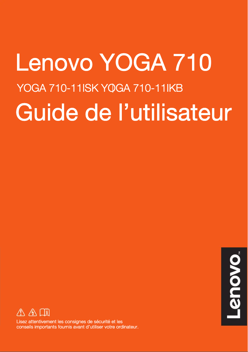 Page n°1 - Manuel utilisateur Lenovo Yoga 710-11ISK