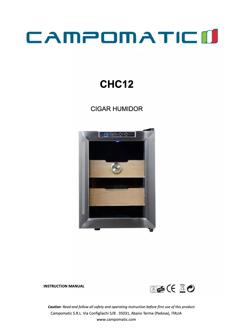 Imagen de la primera página del manual del dispositivo CHC12