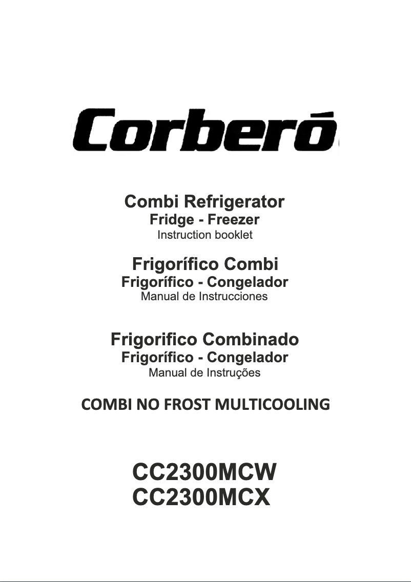 Page 1 de la notice Manuel utilisateur Corbero CC2300MCW