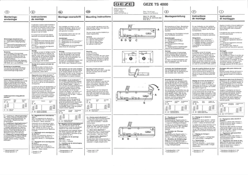 Page n°1 - Manuel utilisateur Burg Wächter TS 4000