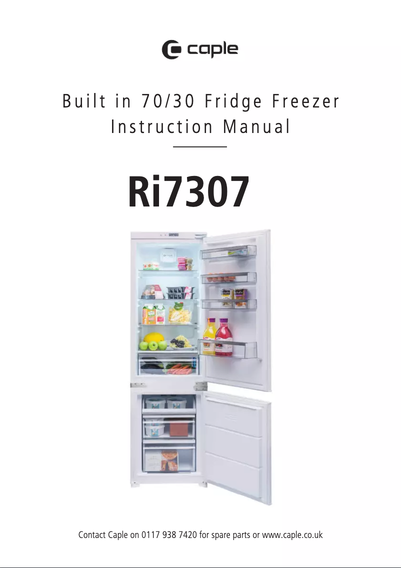 Image de la première page du manuel de l'appareil Ri7307