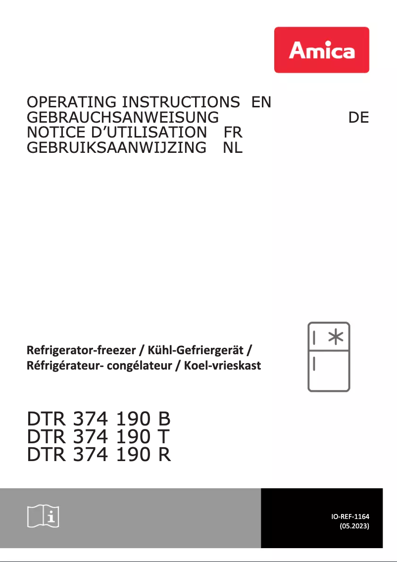 Page n°1 - Manuel utilisateur Amica DTR 374 190 R
