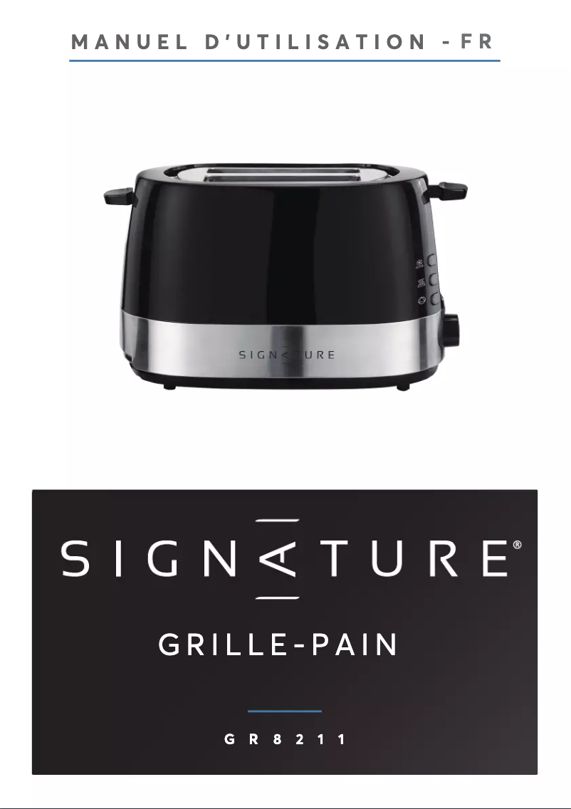Page 1 de la notice Manuel utilisateur Signature GR8211