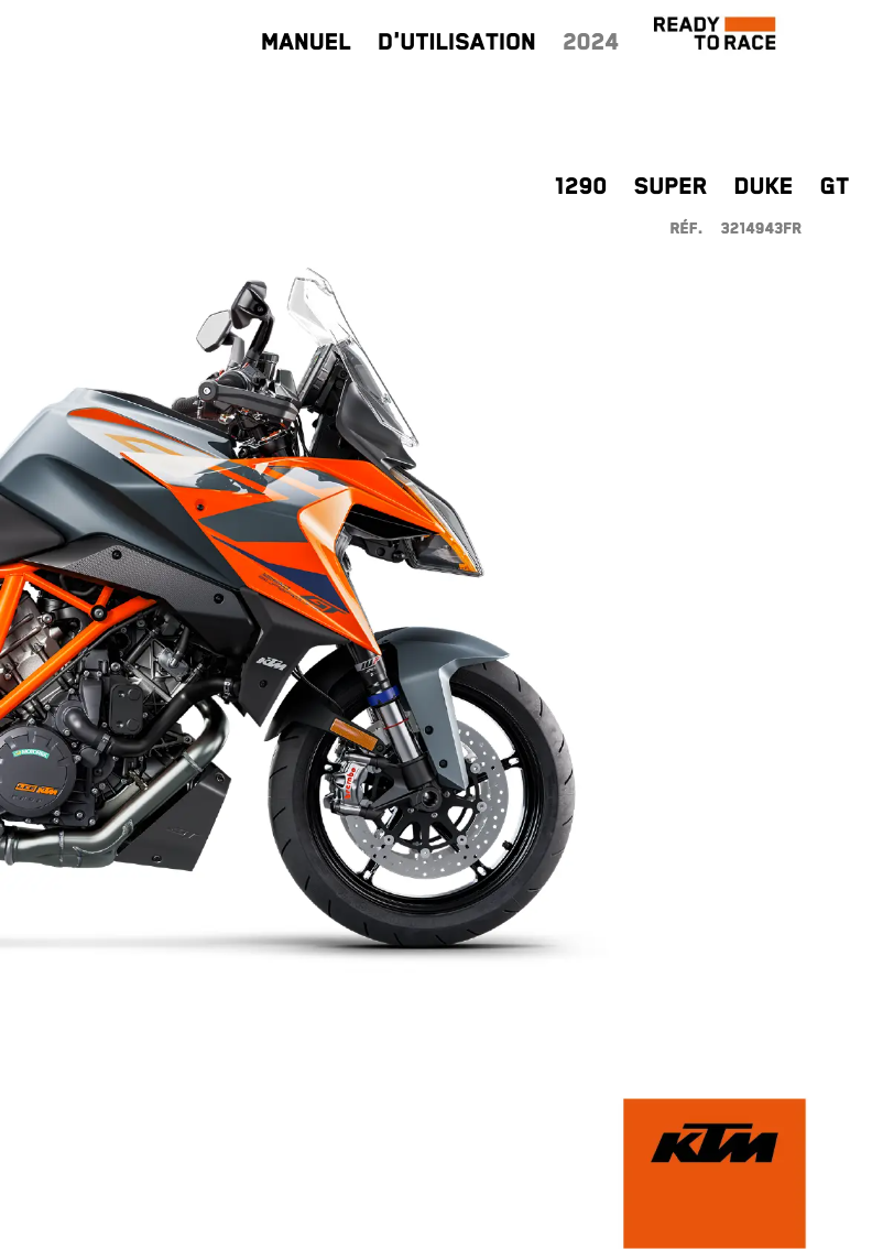 First page image of the manual for 1290 Super Duke GT (2024)