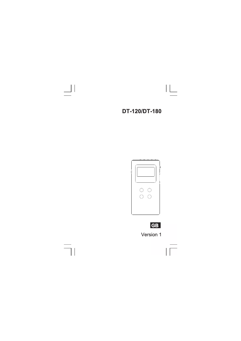 Page 1 de la notice Manuel utilisateur Sangean DT-180