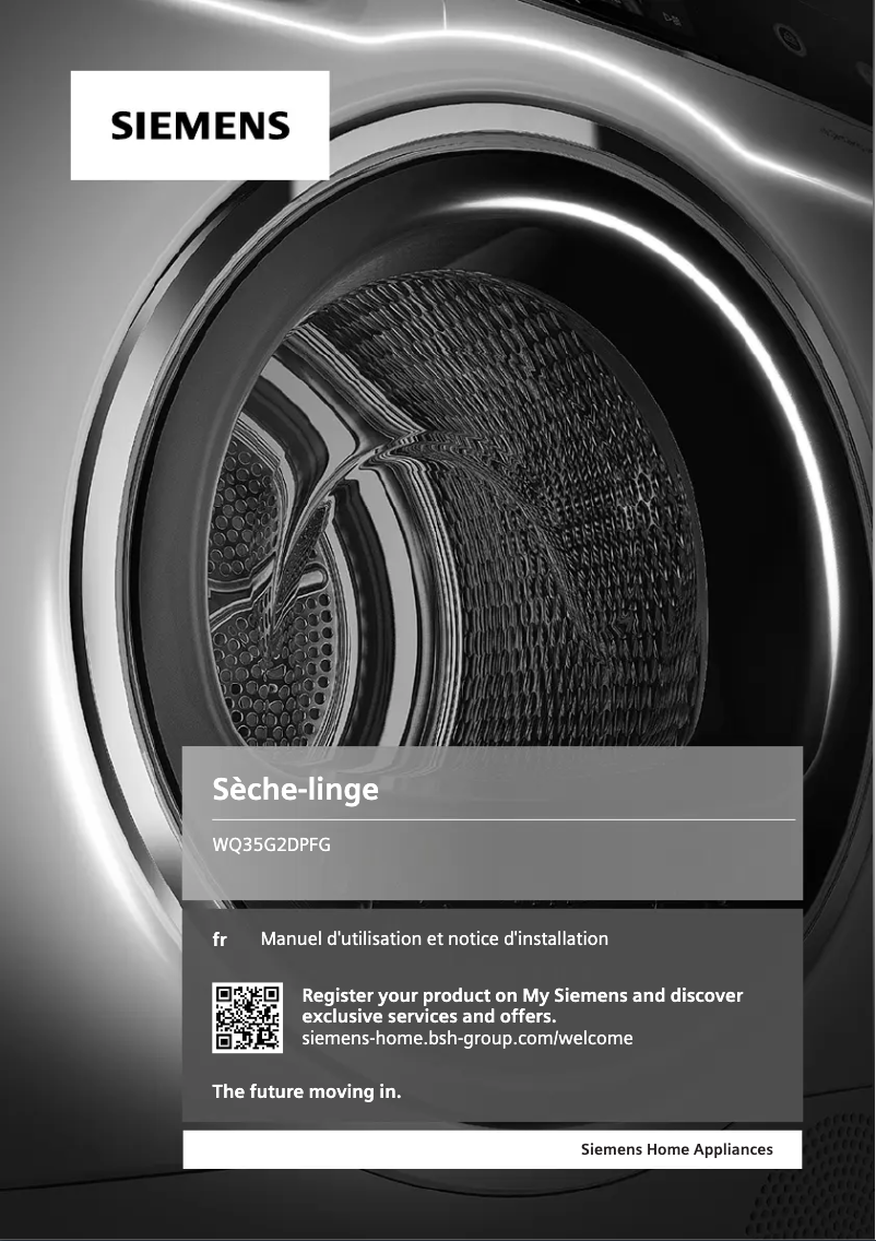 Page 1 de la notice Manuel utilisateur Siemens WQ35G2DPFG