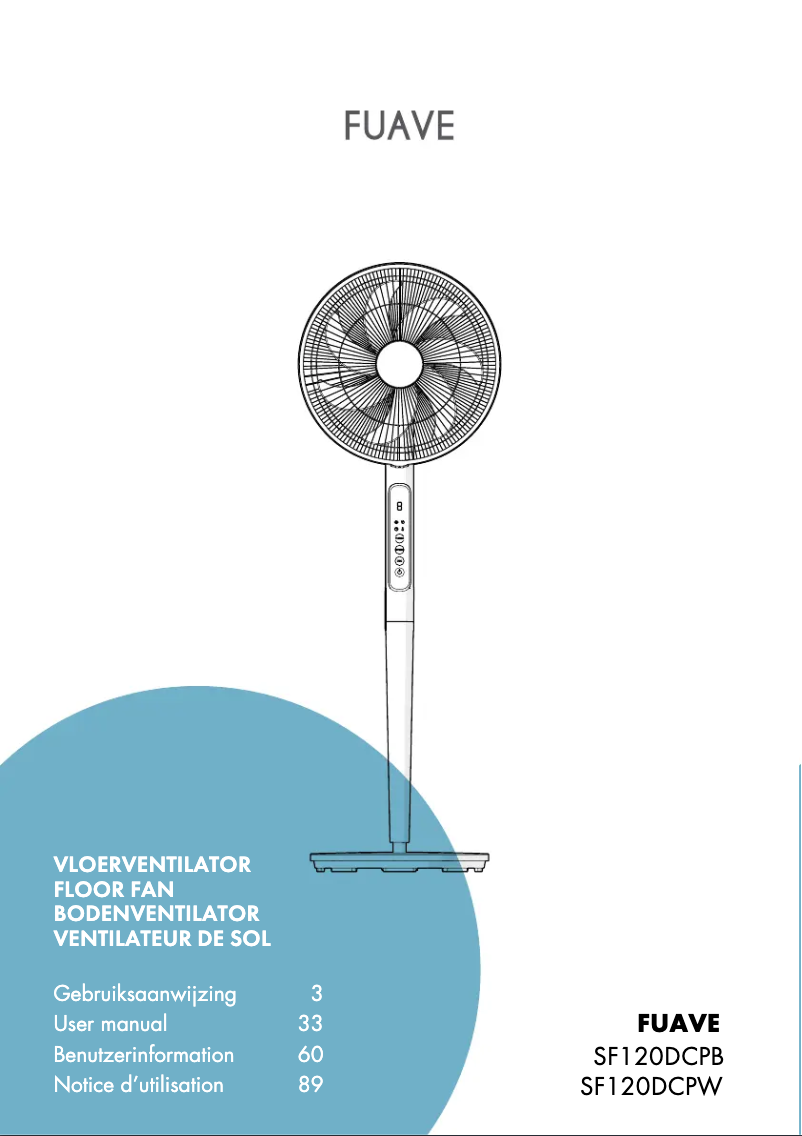 Page n°1 - Manuel utilisateur Fuave SF120DCPB