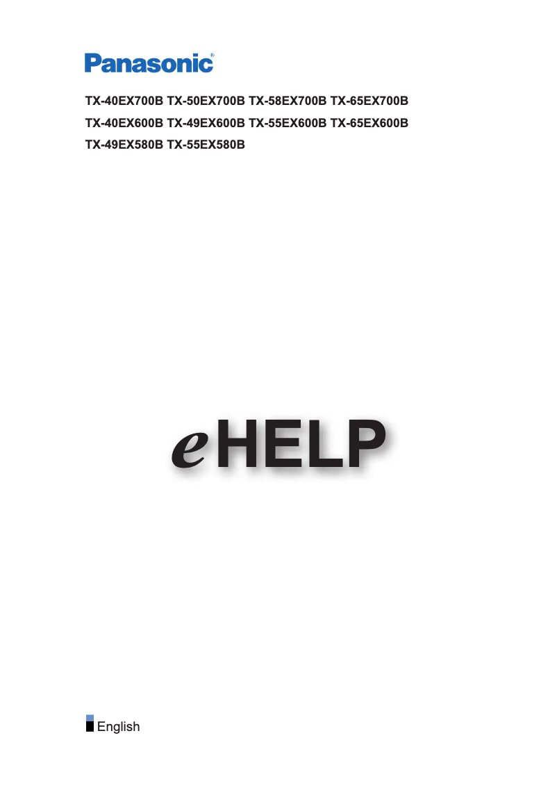 Page 1 de la notice Mode d'emploi Panasonic TX-40EX700B