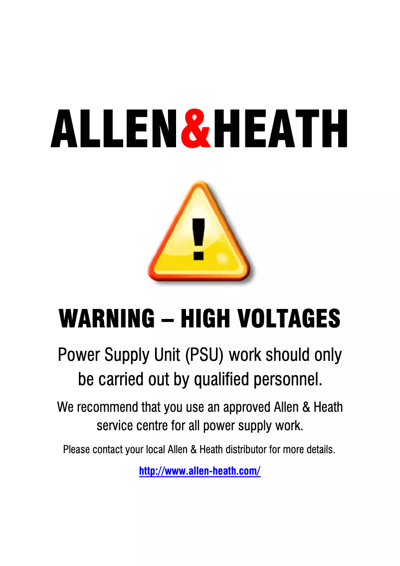 Page n°1 - Manuel utilisateur Allen & Heath Mini 8