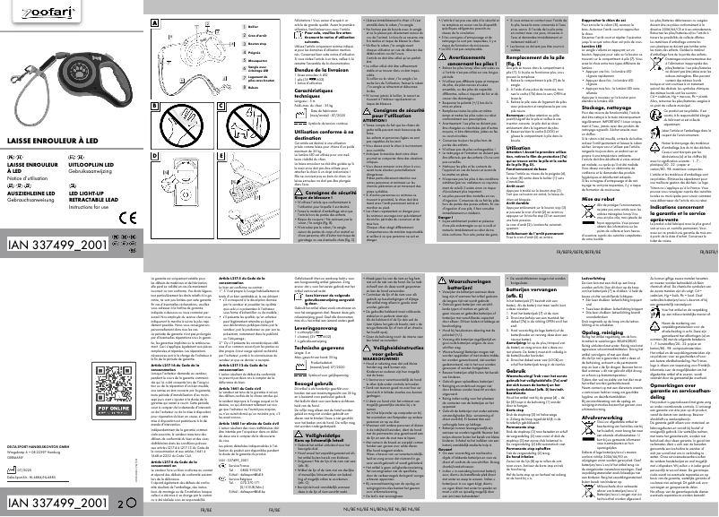 Page 1 de la notice Manuel utilisateur Zoofari IAN 337499