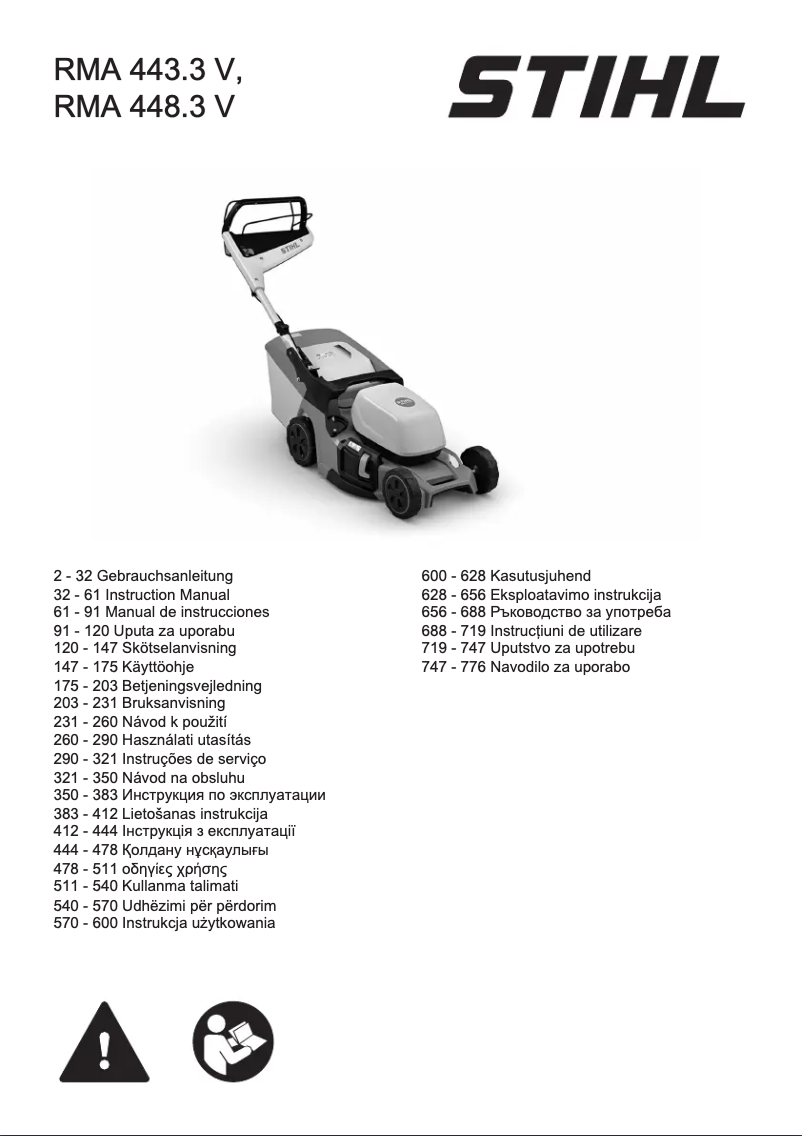 Página 1 del manual Manual de usuario Stihl RMA 443
